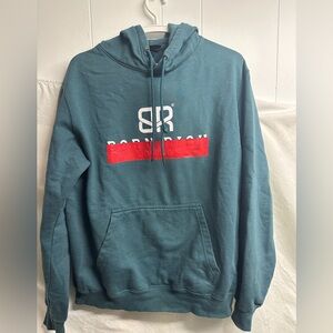 Stylish Teal Hoodie with Red Accent
